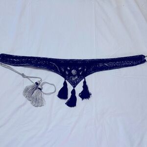 Moresca Khadija Belt, Black & Silver